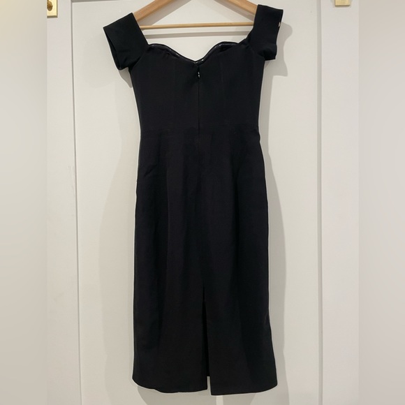 Dress The Population Bailey Off The Shoulder Dress Womens Small Black Boning - Picture 10 of 16